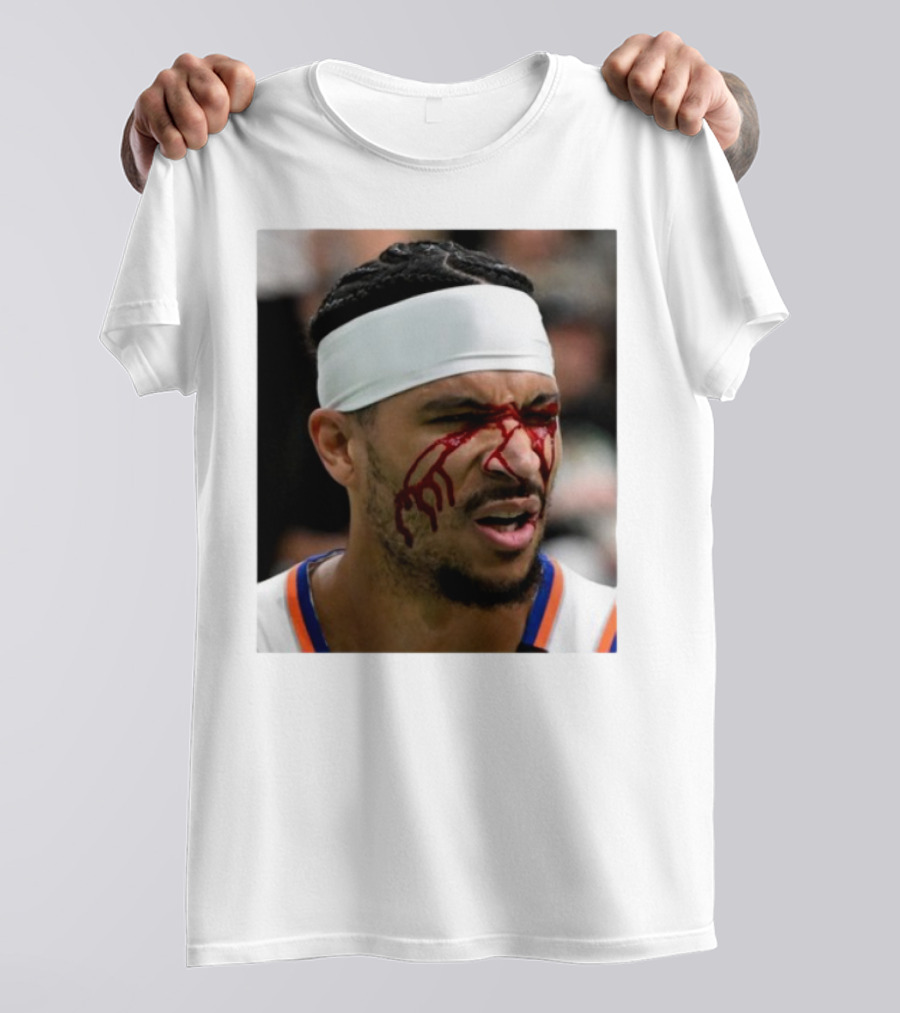 Limited Edition Josh Hart New York Knicks Elbowed Face Moment T-Shirt