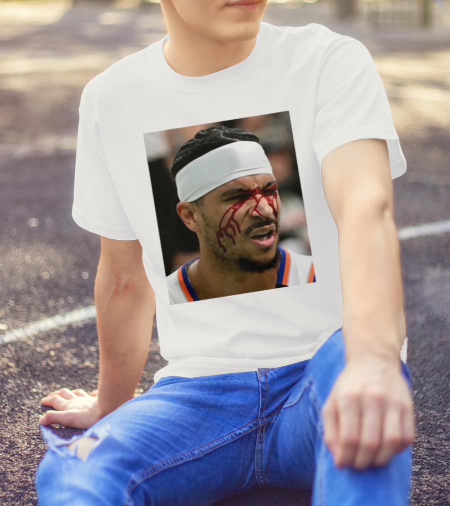 Limited Edition Josh Hart New York Knicks Elbowed Face Moment T-Shirt
