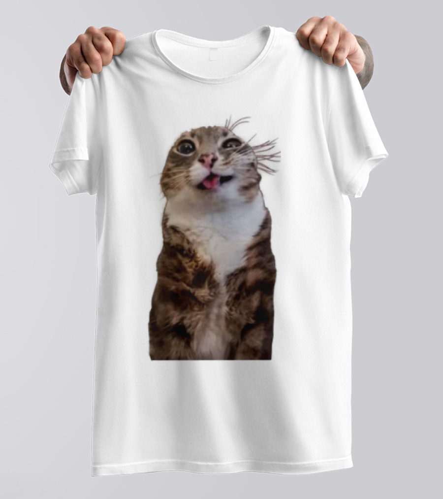 Rigby Cat Funny Feline Expression With Tongue Out T-Shirt
