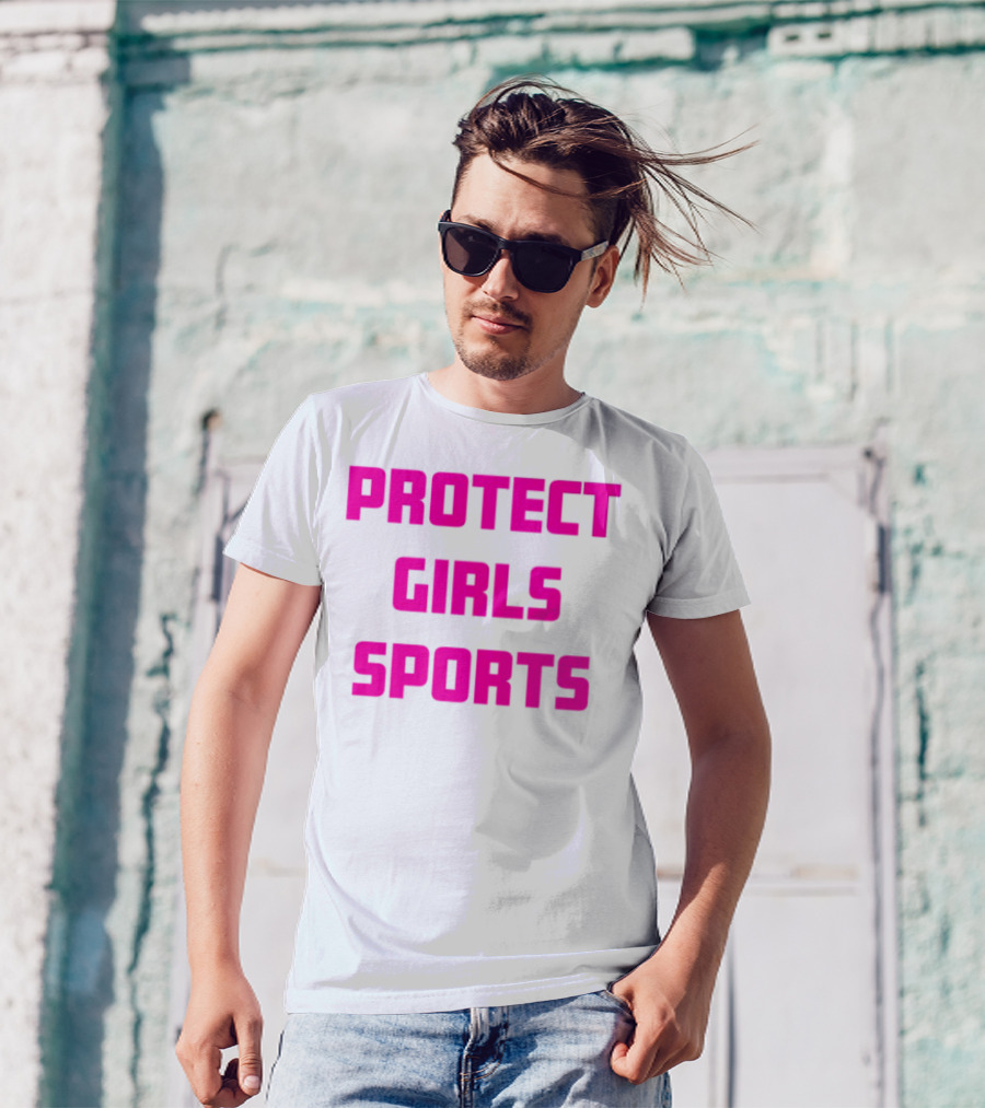 Protect Girls Sports Bold Pink Advocacy Design T-Shirt
