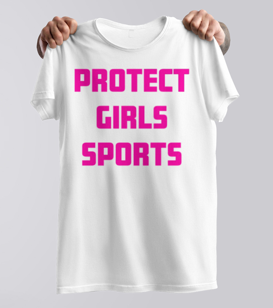 Protect Girls Sports Bold Pink Advocacy Design T-Shirt