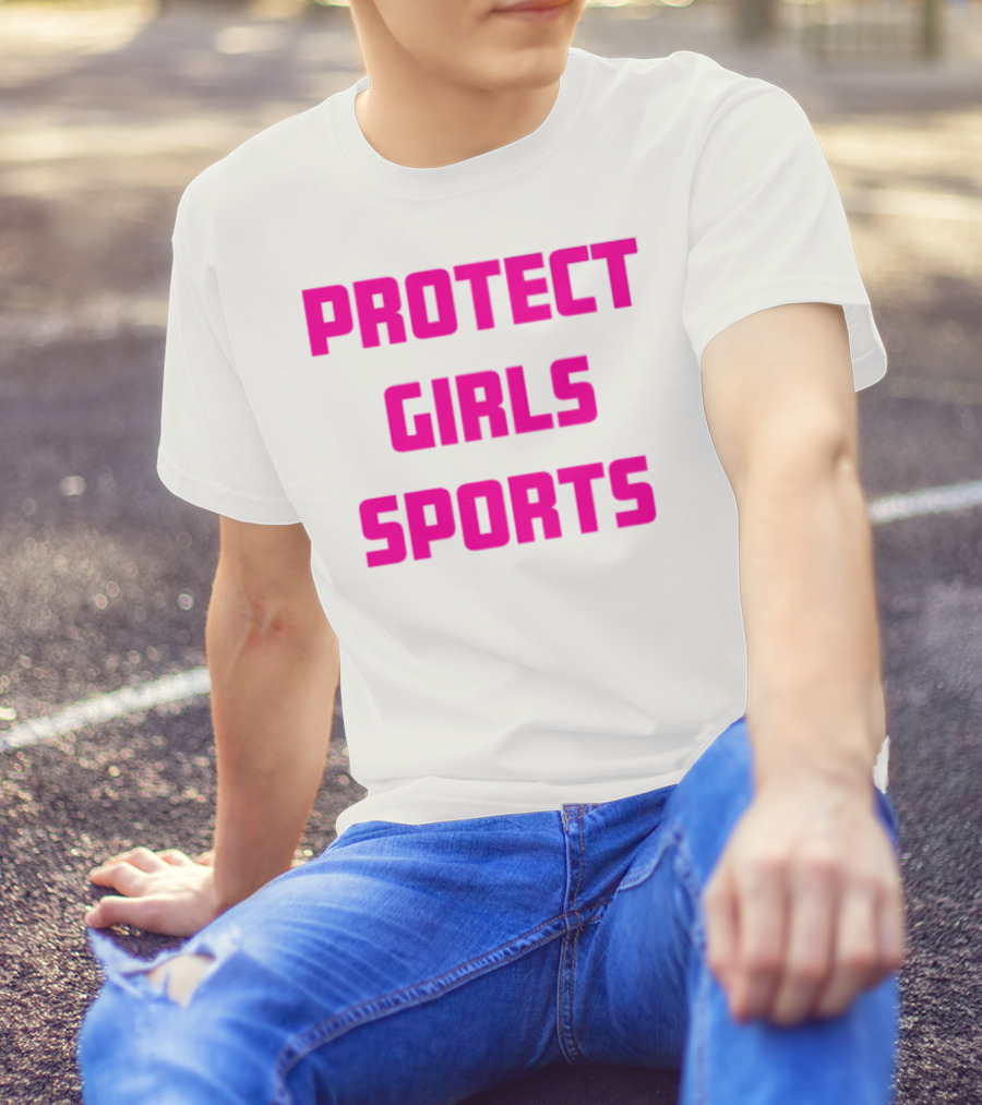 Protect Girls Sports Bold Pink Advocacy Design T-Shirt