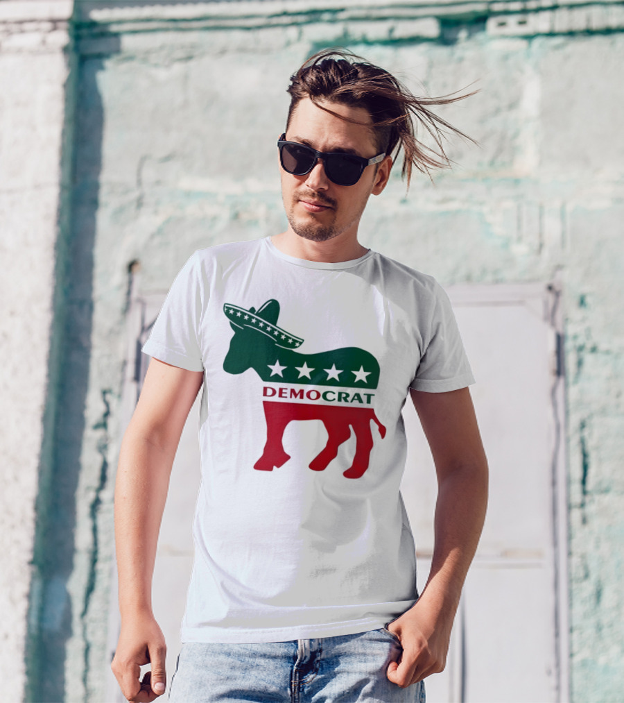 Democrat Donkey Sombrero Stars Cinco De Mayo Celebration T-Shirt