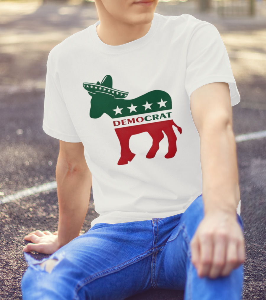 Democrat Donkey Sombrero Stars Cinco De Mayo Celebration T-Shirt