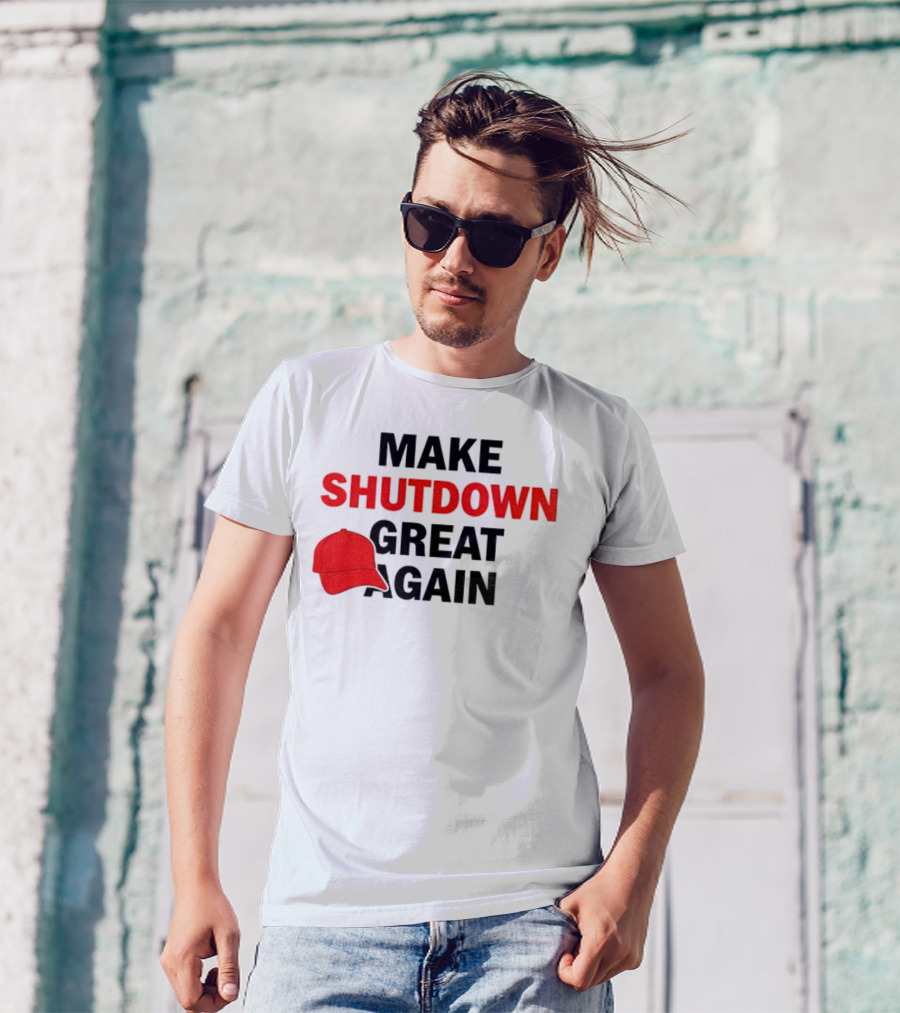 MAGA Make Shutdown Great Again Red Hat T-Shirt