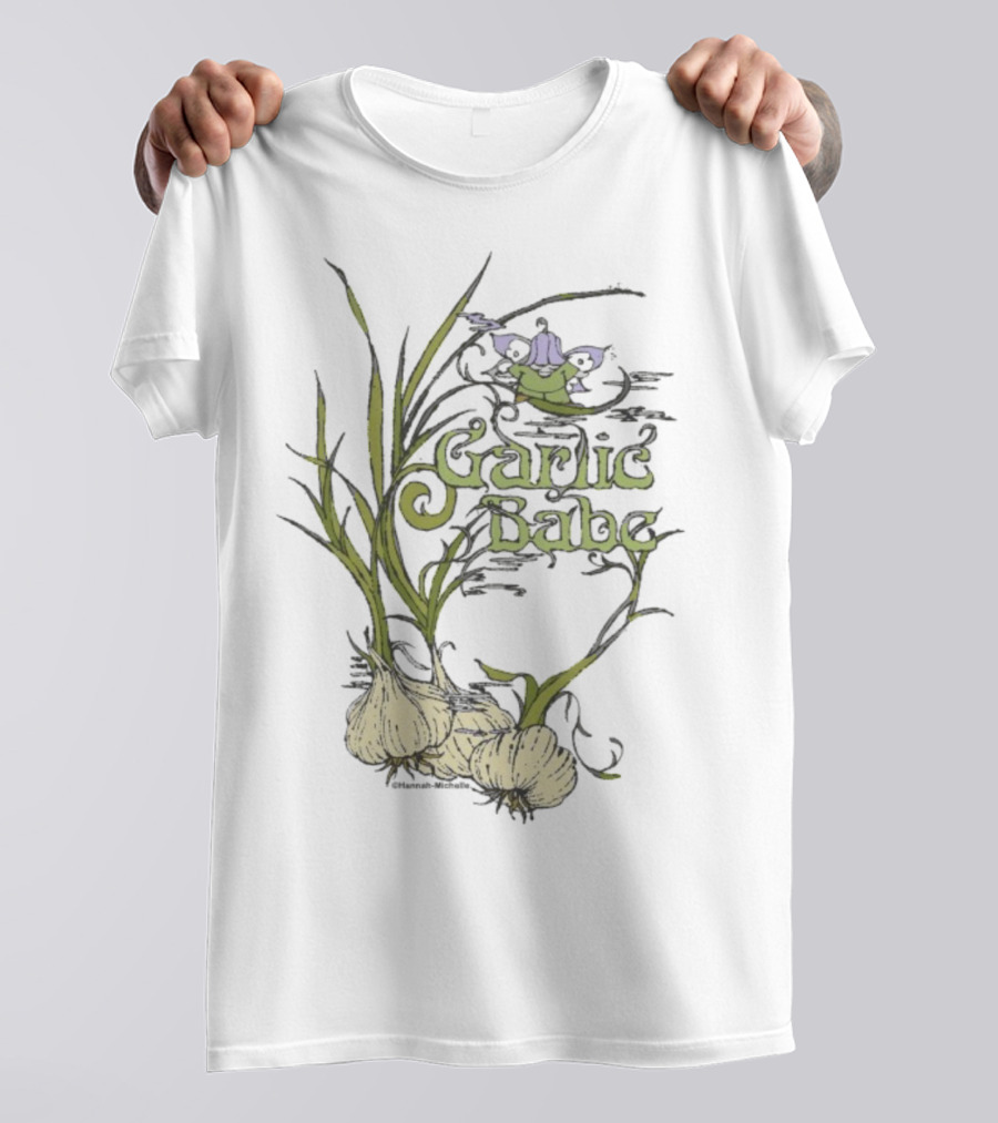 Hannah Michelle Garlic Babe Fairy Illustration T-Shirt