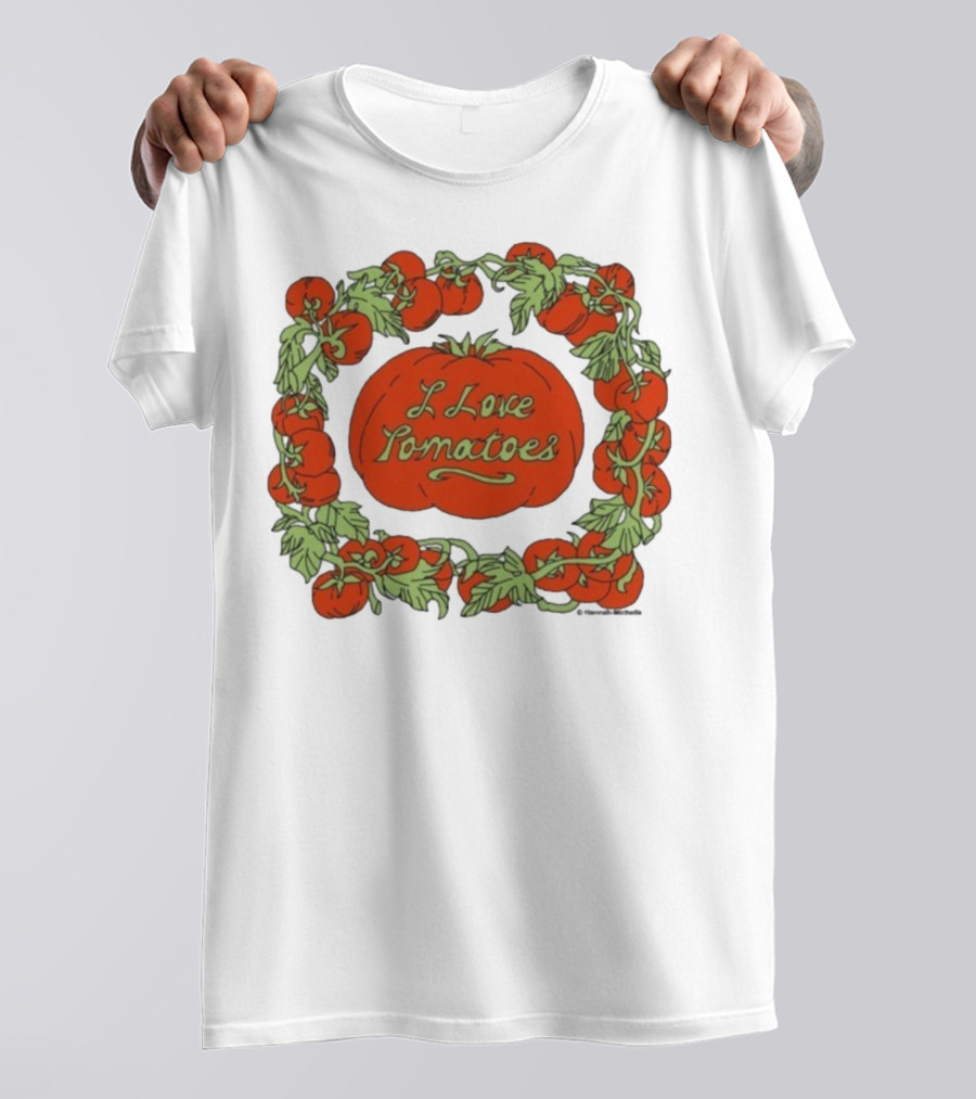 Hannah Michelle I Love Tomatoes Vine Wreath T-Shirt