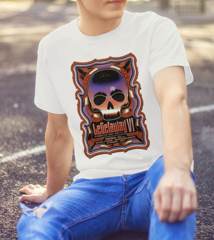 LeGetaway VI Lespecial October 17-19 2025 Kent CT Skull DJ Logic Supersillyus Lifeband T-Shirt