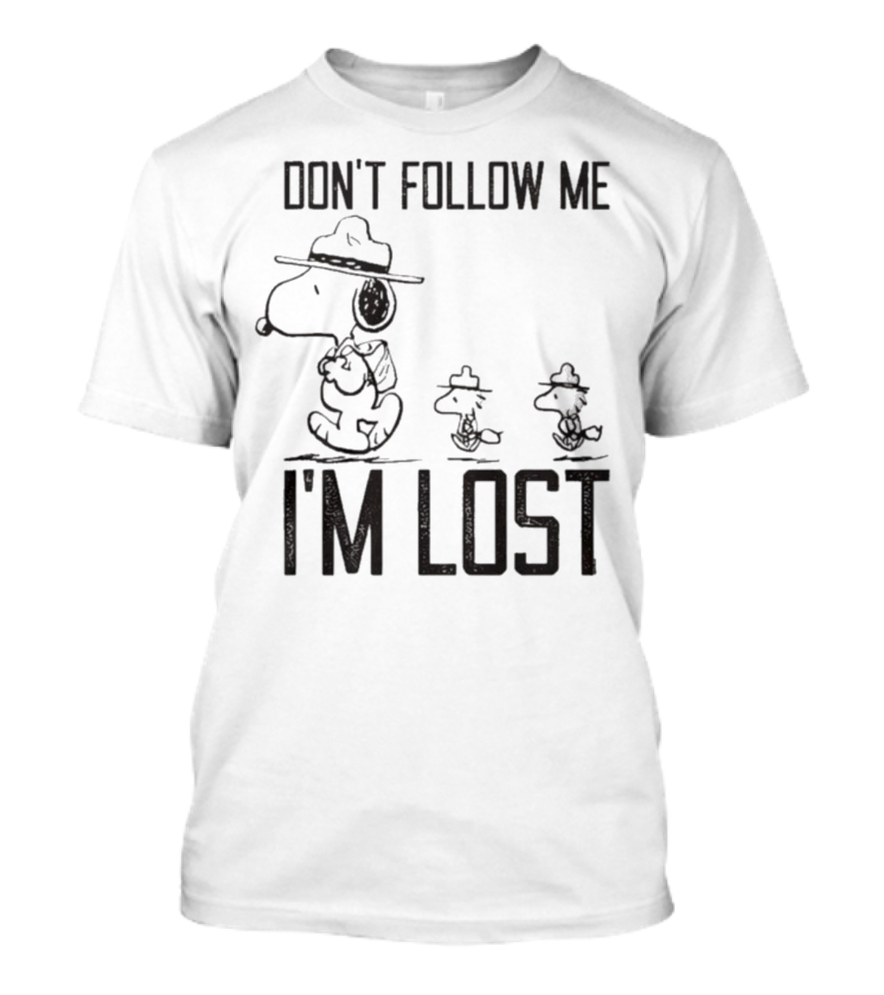 Snoopy Woodstock Peanuts Don’t Follow Me I’m Lost T-Shirt