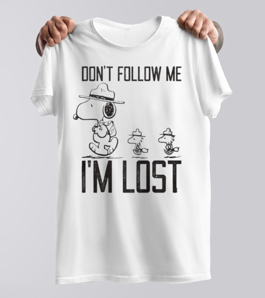 Snoopy Woodstock Peanuts Don’t Follow Me I’m Lost T-Shirt