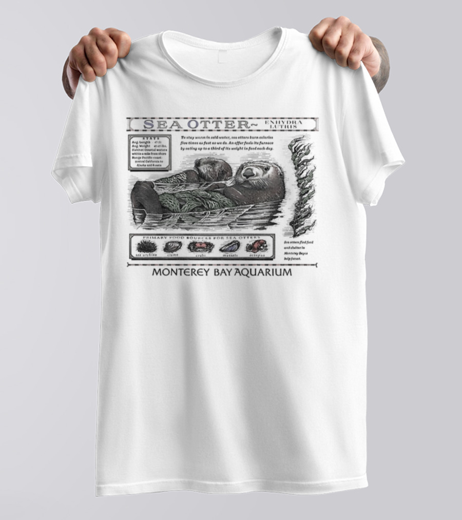 Sea Otter Taylor Facts Monterey Bay Aquarium T-Shirt
