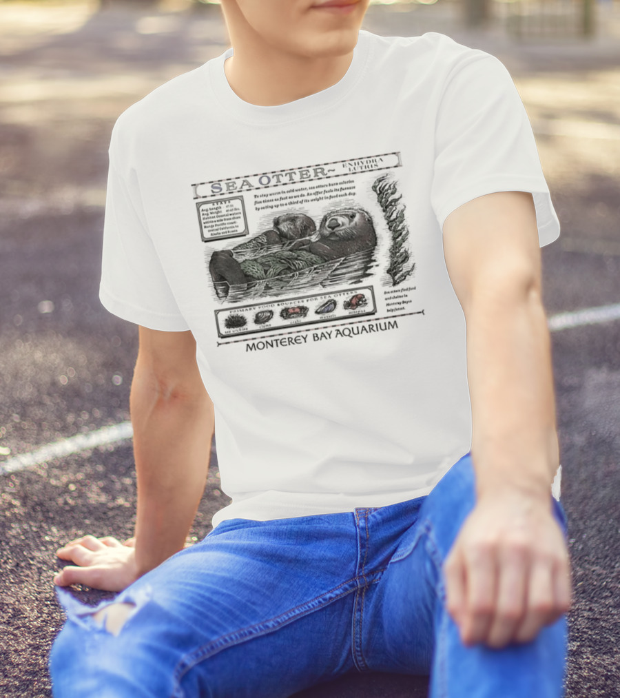 Sea Otter Taylor Facts Monterey Bay Aquarium T-Shirt