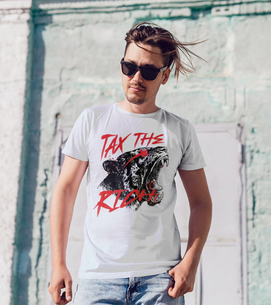 Tax The Rich Tiger Roar Anti Billionaire T-Shirt