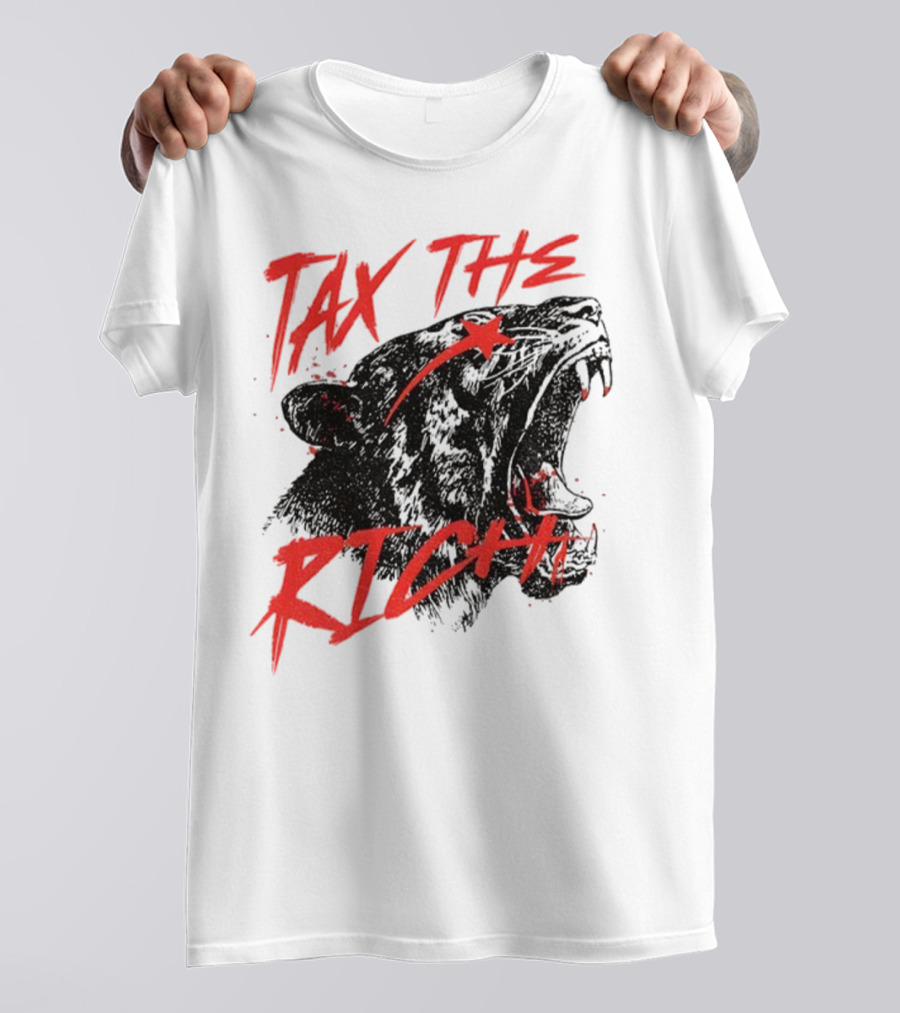 Tax The Rich Tiger Roar Anti Billionaire T-Shirt