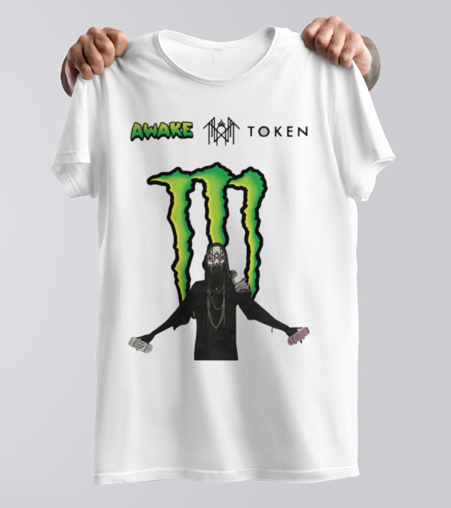 Awake Token Monster Energy Hooded Figure T-Shirt