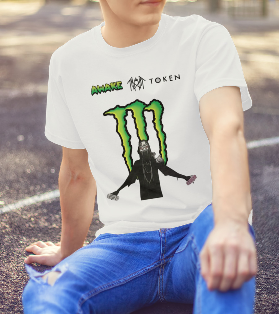 Awake Token Monster Energy Hooded Figure T-Shirt