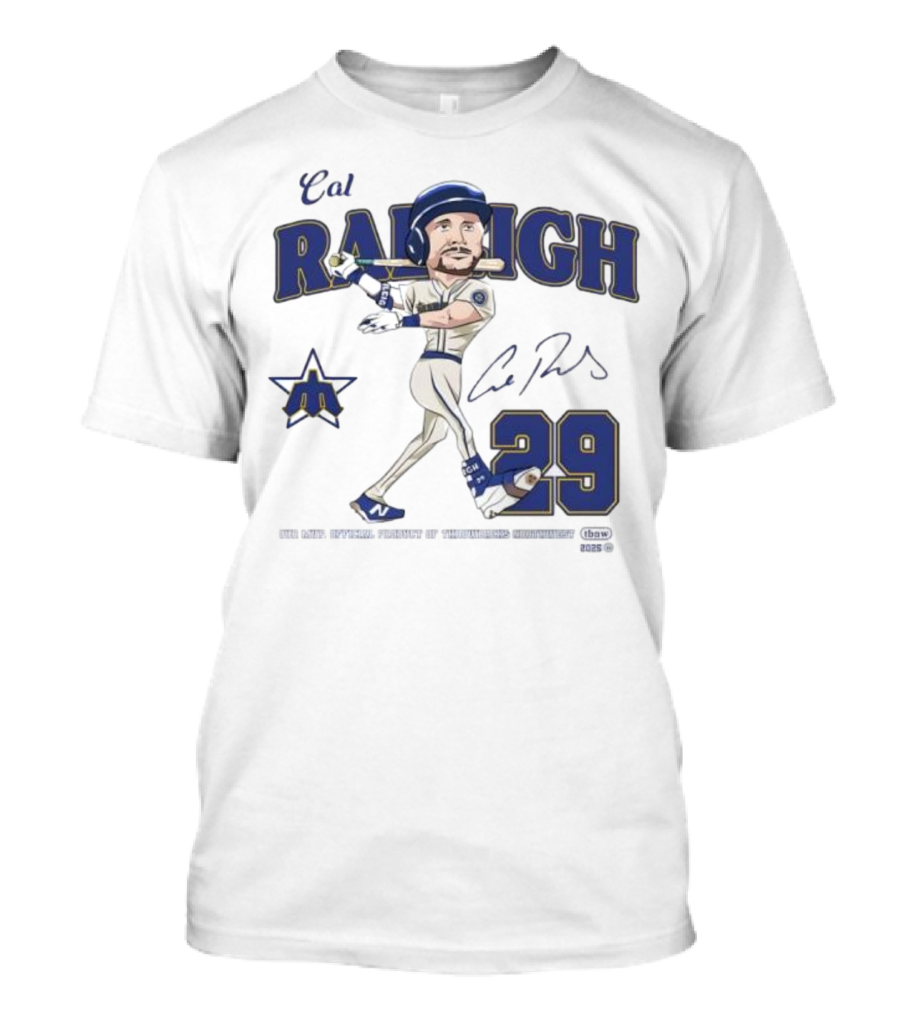 Cal Raleigh Seattle Mariners MVP Throwbacks Northwest Signature 2025 29 T-Shirt