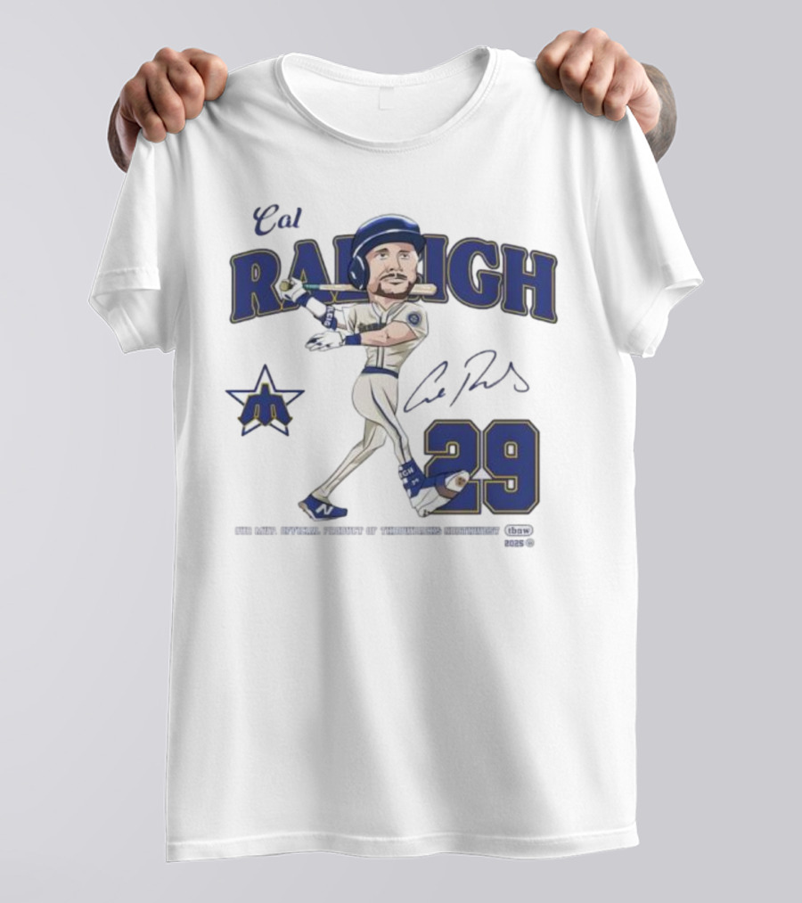 Cal Raleigh Seattle Mariners MVP Throwbacks Northwest Signature 2025 29 T-Shirt