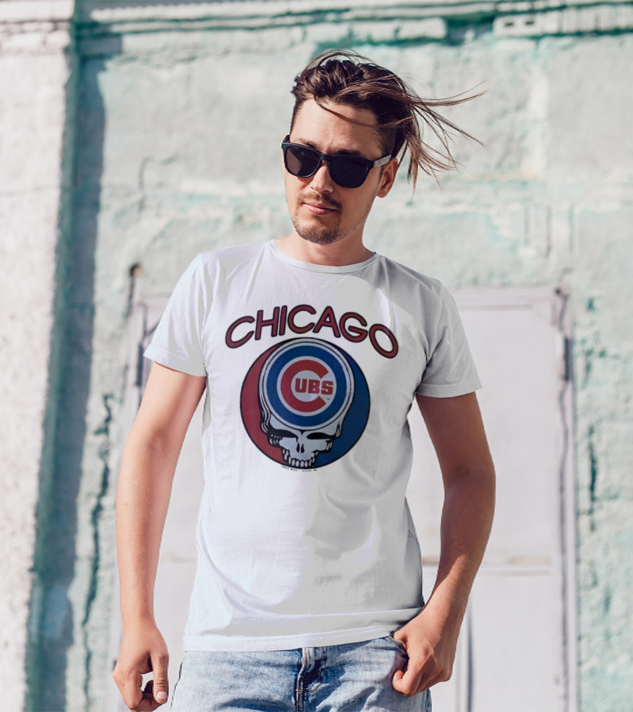 Chicago Cubs Grateful Dead Collaboration Steal Your Base Skull T-Shirt