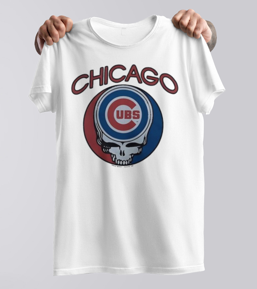 Chicago Cubs Grateful Dead Collaboration Steal Your Base Skull T-Shirt