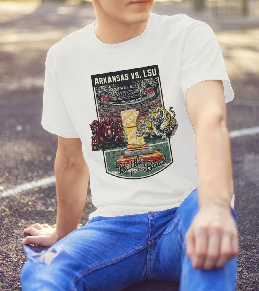 Arkansas Vs LSU November 15th 2025 Battle For The Boot T-Shirt