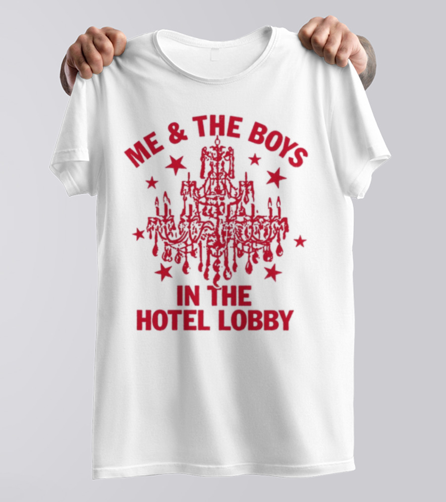 Me & The Boys In The Hotel Lobby Chandelier And Stars T-Shirt