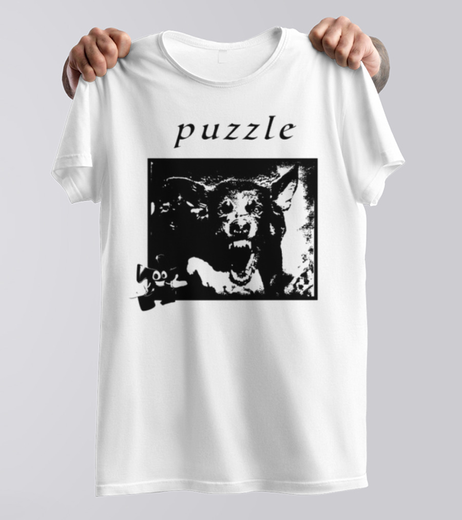 Puzzle Damage Dog With Missing Pieces T-Shirt