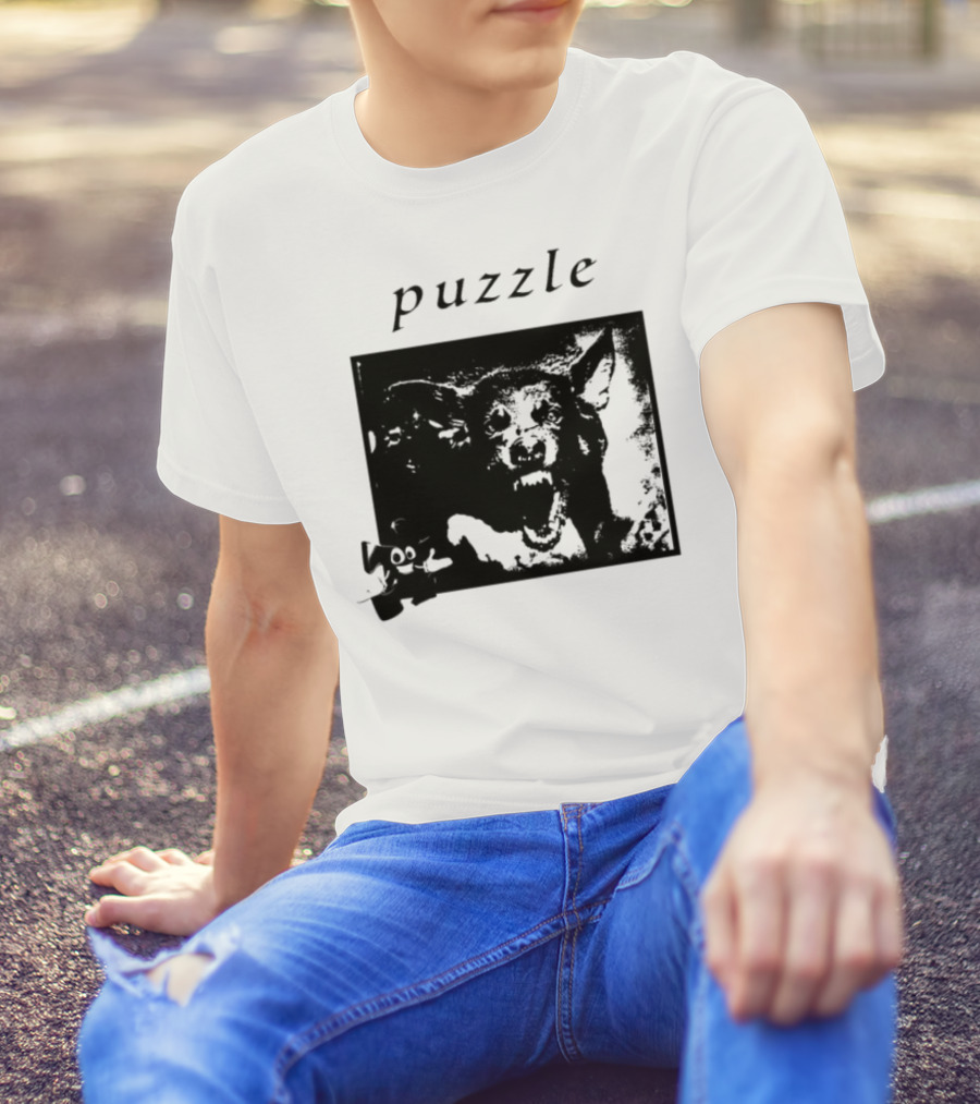 Puzzle Damage Dog With Missing Pieces T-Shirt
