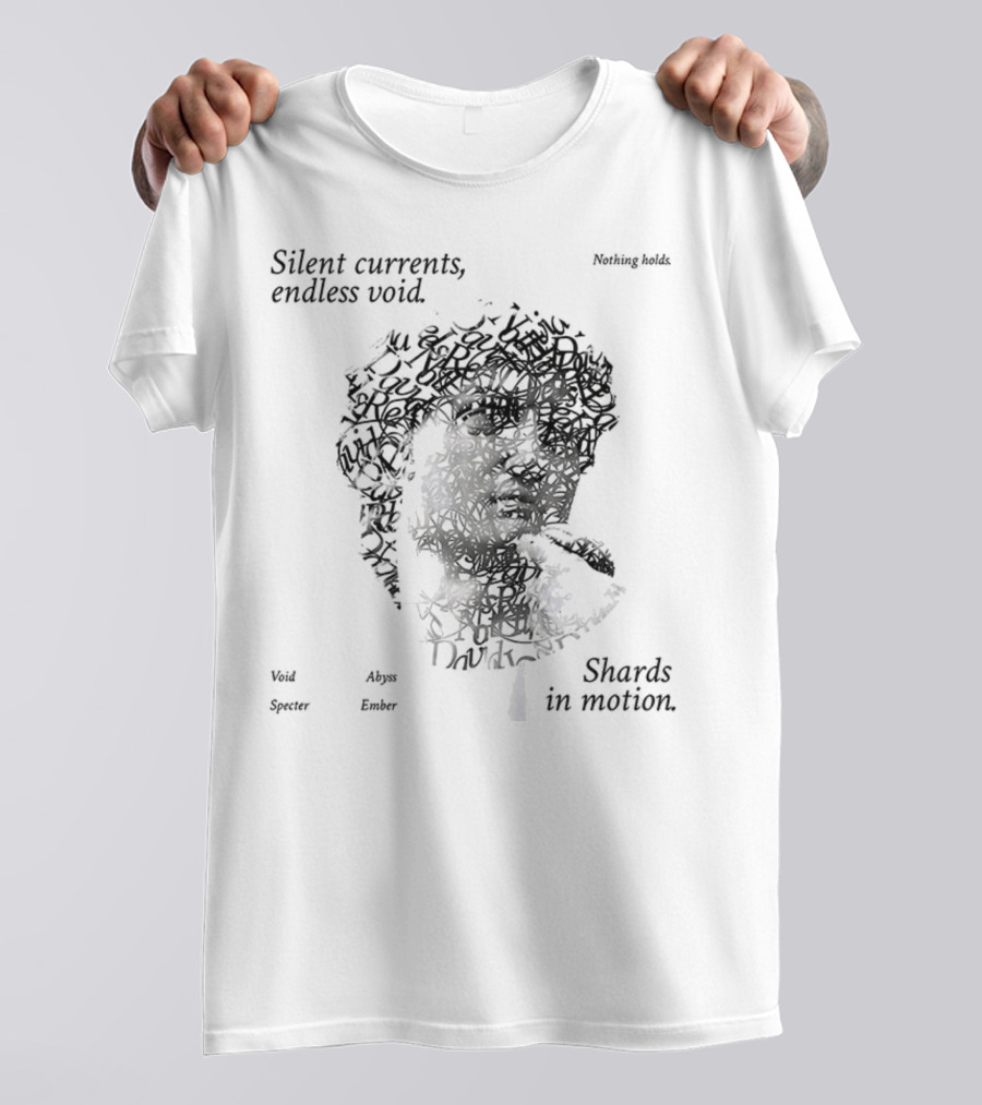 Silent Currents Endless Void Shards In Motion Vox Specter Alyn Basker Floating Debris T-Shirt