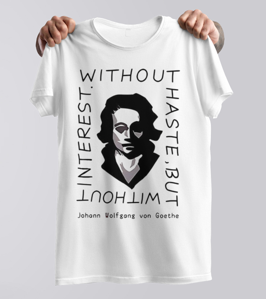 Without Haste But Without Interest Minimalist Portrait T-Shirt