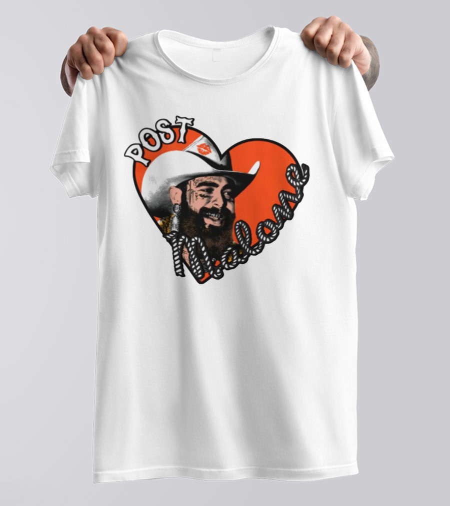Big Ass Stadium Tour Post Malone Heart Cowboy Design T-Shirt