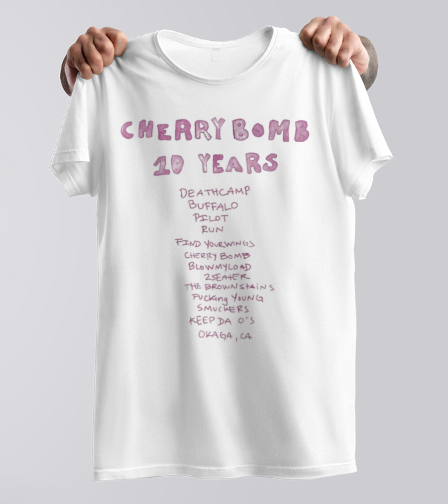 Cherry Bomb 10 Years Seatac Wa Emerald Ballet Band Road Running Cherry Bomb Groveland Deer Lake The Running Running Sandy Space ASA O's Omaha Ca T-Shirt