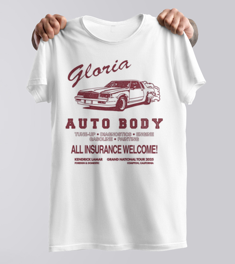 Gnxtour Kendrick Lamar Gloria Auto Body T-Shirt