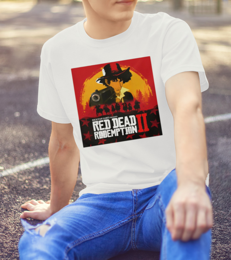 Rockstar Games Red Dead Redemption II Goofyahhtees Spike Rd2 Cowboy Gunman T-Shirt