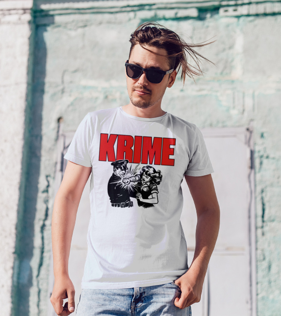 Krime ACAB Red Bold Text T-Shirt