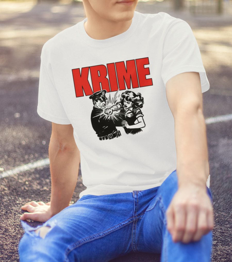 Krime ACAB Red Bold Text T-Shirt