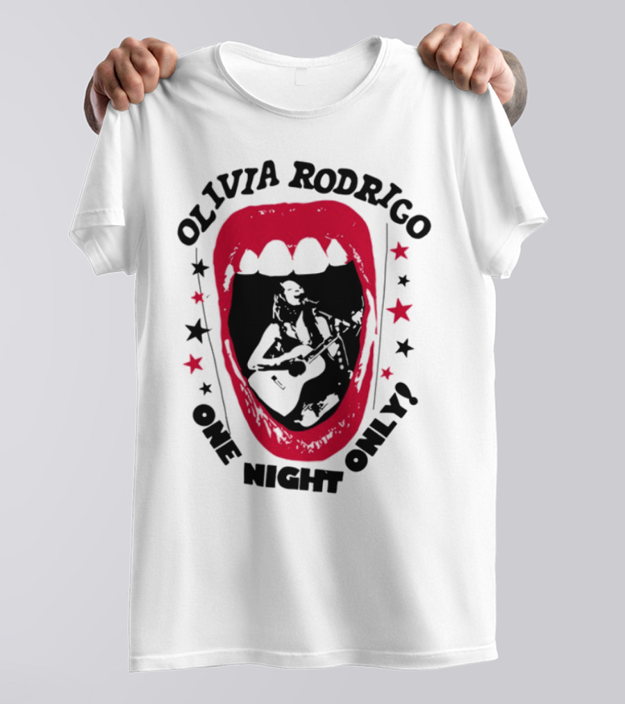 Olivia Rodrigo Vampire One Night Only Red Mouth Design T-Shirt