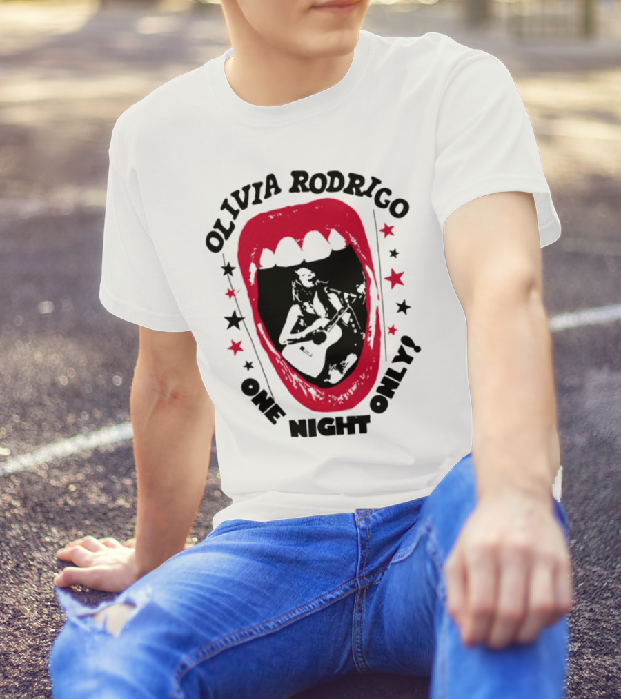 Olivia Rodrigo Vampire One Night Only Red Mouth Design T-Shirt
