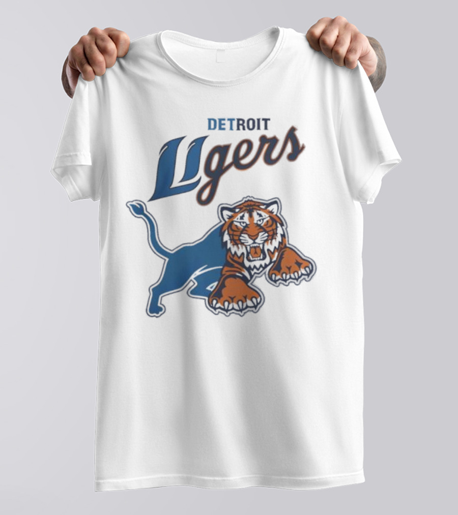 Detroit Store Detroit Ligers Tiger Hybrid Sports Mascot T-Shirt