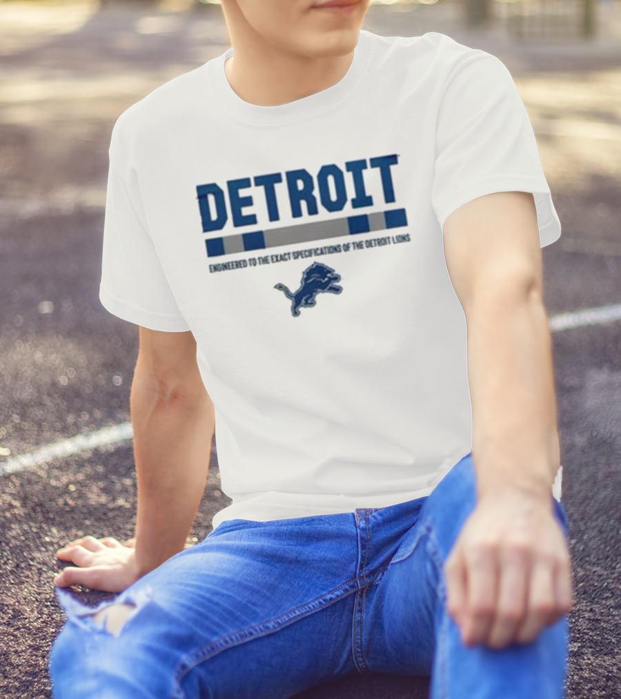 Detroit Lions Engineered To The Exact Specifications Barry Sanders T-Shirt