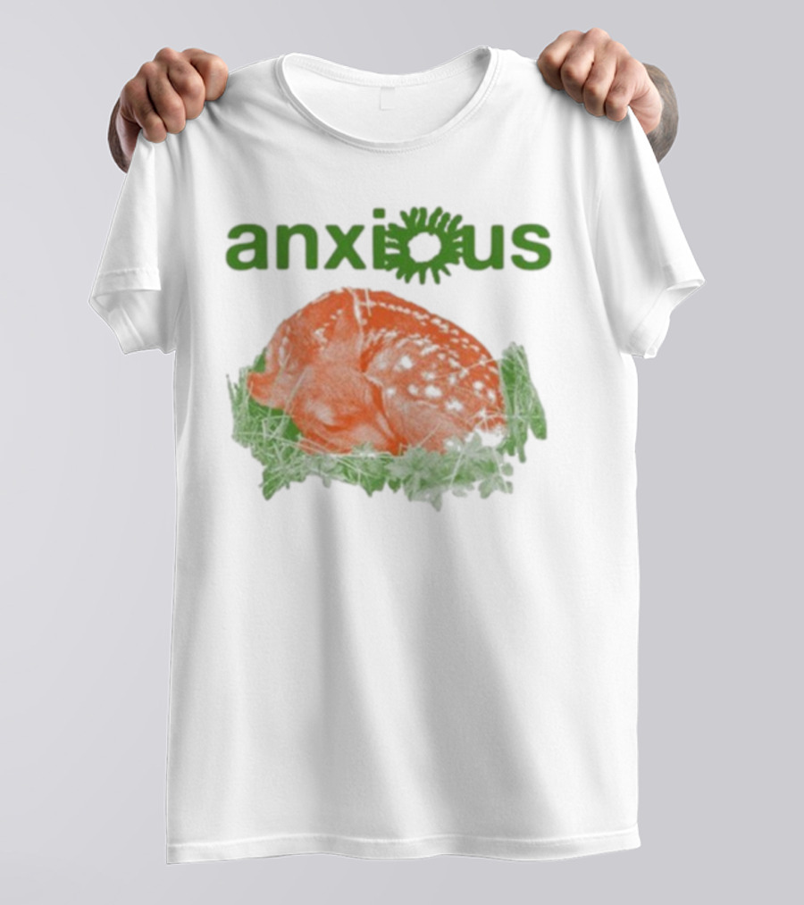 Anxious Baby Doe Deer In Grass Survivor Mood T-Shirt