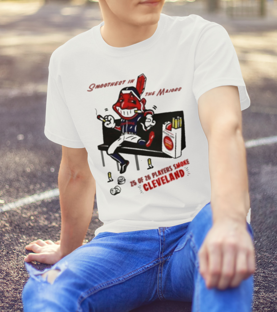 Cleveland Guardians Smoothest In The Majors 25 Of 26 Players Smoke T-Shirt