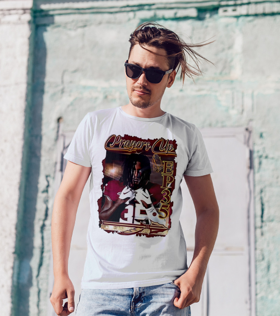 Ethan Pritchard EP35 Prayers Up Football 35 T-Shirt