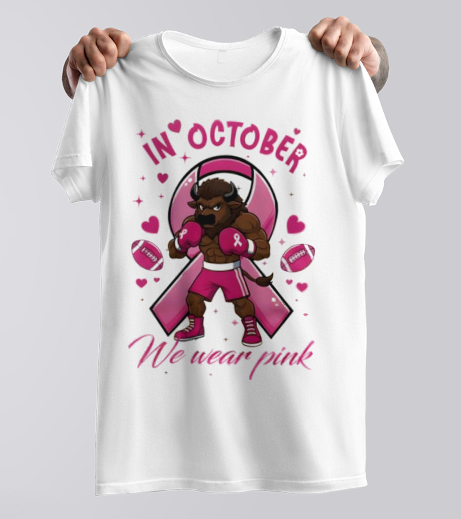 In October We Wear Pink Indiana Hoosiers Tackle Cancer Win Together T-Shirt