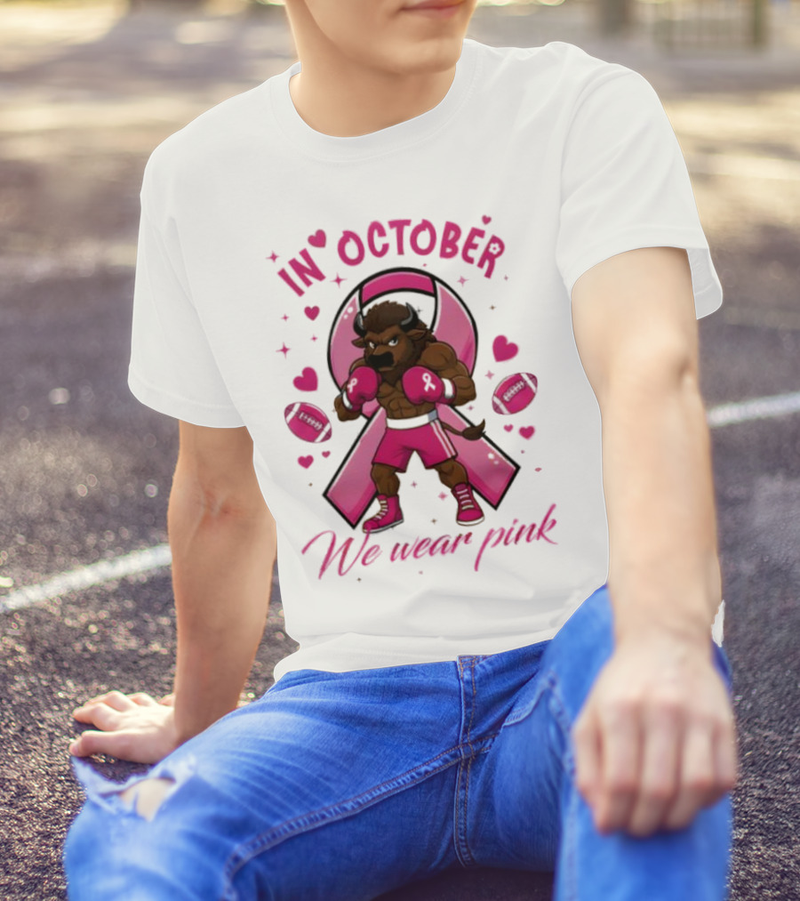 In October We Wear Pink Indiana Hoosiers Tackle Cancer Win Together T-Shirt