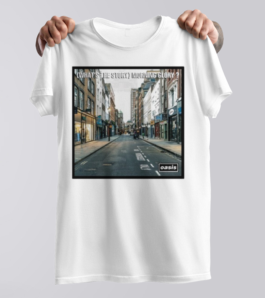 Oasis What's The Story Morning Glory Berwick Street Album Art Classic Scene T-Shirt