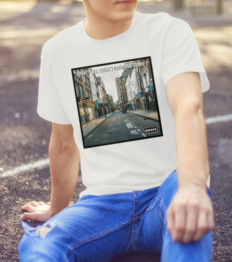 Oasis What's The Story Morning Glory Berwick Street Album Art Classic Scene T-Shirt