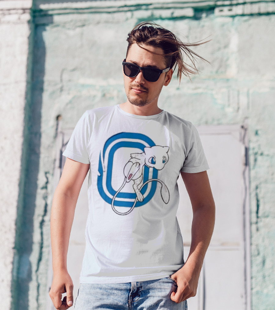 Overtime Pokémon Mew Blue Iconic Character Design T-Shirt