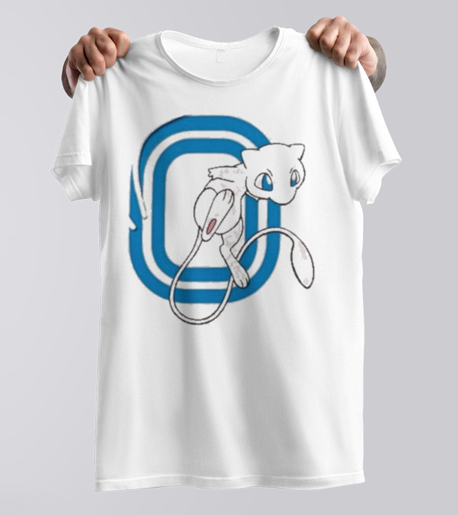 Overtime Pokémon Mew Blue Iconic Character Design T-Shirt