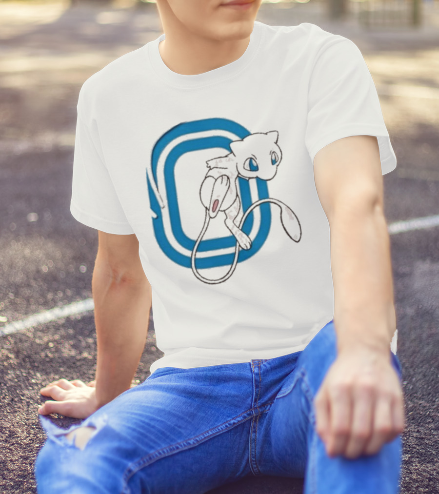 Overtime Pokémon Mew Blue Iconic Character Design T-Shirt